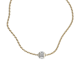 Emerald cut lab-grown diamond solitaire chain bracelet, 0.50ct in 18K recycled yellow gold.