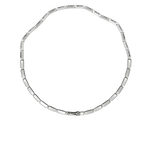 Tapered baguette lab-grown diamond tennis bracelet, 1.92ct in 18K recycled white gold.