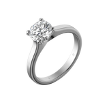 Round brilliant lab-grown diamond solitaire ring 1.50ct in 18K recycled white gold