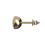 Round brilliant lab-grown certified diamond solitaire stud earrings, 2.00ct in 18K recycled yellow gold