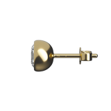 Round brilliant lab-grown certified diamond solitaire stud earrings, 2.00ct in 18K recycled yellow gold