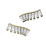 Tapered baguette lab-grown diamond multi-stone ear climber earrings, 1.68ct in 18K recycled yellow gold