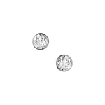 Round brilliant lab-grown certified diamond solitaire stud earrings, 2.00ct in 18K recycled white gold
