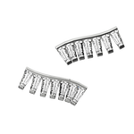 Tapered baguette lab-grown diamond multi-stone ear climber earrings, 1.68ct in 18K recycled white gold