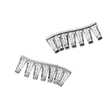 Tapered baguette lab-grown diamond multi-stone ear climber earrings, 1.68ct in 18K recycled white gold