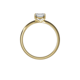 Emerald cut lab-grown diamond solitaire ring 1.00ct in 18K recycled yellow gold
