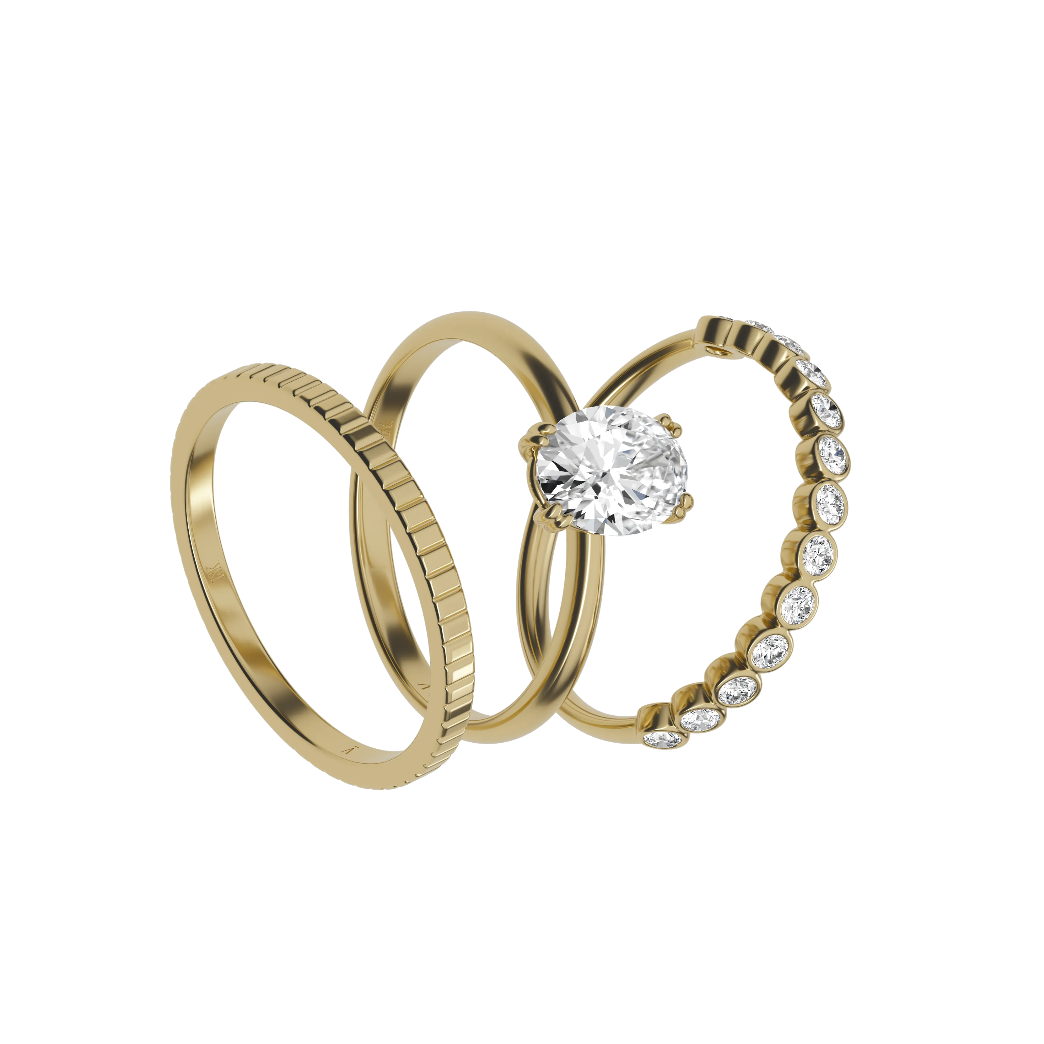 Oval cut certified lab-grown diamond solitaire ring 1.00ct in 18K recycled yellow gold