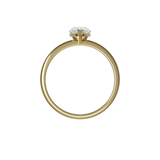Pear cut certified lab-grown diamond solitaire ring 1.00ct in 18K recycled yellow gold
