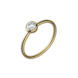 Round brilliant lab-grown diamond solitaire ring 0.30ct in 18K recycled yellow gold