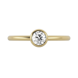 Round brilliant lab-grown diamond solitaire ring 0.30ct in 18K recycled yellow gold