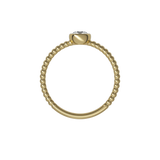 Round brilliant lab-grown diamond textured solitaire ring 0.30ct in 18K recycled yellow gold
