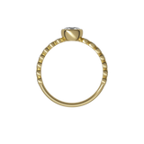 Round brilliant lab-grown diamond bezel embellished ring 0.78ct in 18K recycled yellow gold