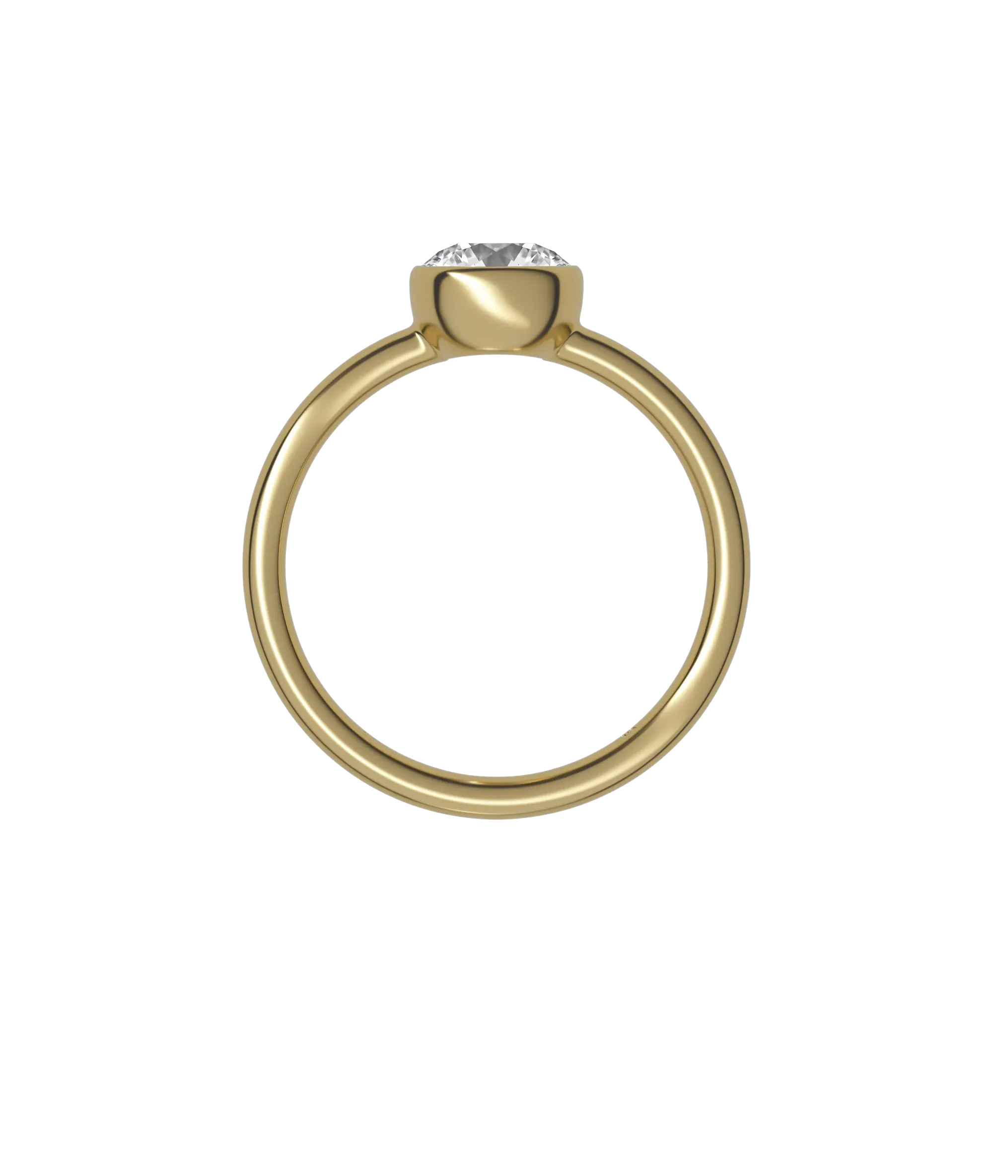 Round brilliant lab-grown diamond solitaire ring 1.00ct in 18K recycled yellow gold