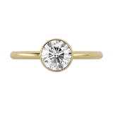 Round brilliant lab-grown diamond solitaire ring 1.00ct in 18K recycled yellow gold