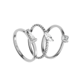 Marquise cut lab-grown diamond textured solitaire ring 0.30ct in 18K recycled white gold