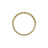 Round brilliant lab-grown diamond bezel half eternity ring 0.26ct in 18K recycled yellow gold