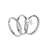 Round brilliant lab-grown diamond bezel half eternity ring 0.26ct in 18K recycled white gold