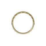Marquise & round brilliant lab-grown diamond half eternity ring 0.77ct in 18K recycled yellow gold