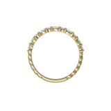 Marquise lab-grown diamond half eternity ring 0.48ct in 18K recycled yellow gold