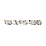 Marquise lab-grown diamond half eternity ring 0.48ct in 18K recycled yellow gold