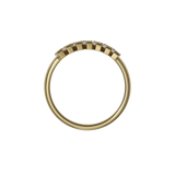 Tapered baguette lab-grown diamond multi-stone twist ring 0.84ct in 18K recycled yellow gold