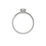 Oval cut certified lab-grown diamond solitaire ring 1.00ct in 18K recycled white gold