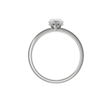 Pear cut certified lab-grown diamond solitaire ring 1.00ct in 18K recycled white gold