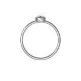 Round brilliant lab-grown diamond solitaire ring 0.30ct in 18K recycled white gold