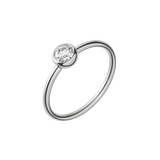 Round brilliant lab-grown diamond solitaire ring 0.30ct in 18K recycled white gold