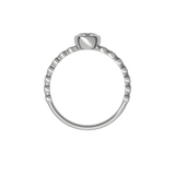 Round brilliant lab-grown diamond bezel embellished ring 0.78ct in 18K recycled white gold