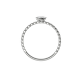 Marquise cut lab-grown diamond textured solitaire ring 0.30ct in 18K recycled white gold
