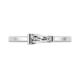 Tapered baguette lab-grown diamond solitaire ring 0.30ct in 18K recycled white gold