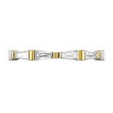 Tapered baguette lab-grown diamond half eternity ring 0.48ct in 18K recycled yellow gold