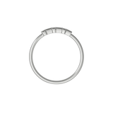 Tapered baguette lab-grown diamond multi-stone ring 0.48ct in 18K recycled white gold