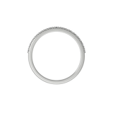 Round brilliant lab-grown diamond pavé half eternity ring 0.30ct in 18K recycled white gold