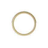 Round brilliant lab-grown diamond pavé half eternity ring 0.30ct in 18K recycled yellow gold
