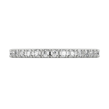 Round brilliant lab-grown diamond pavé half eternity ring 0.30ct in 18K recycled white gold