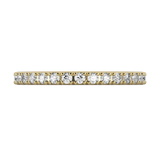 Round brilliant lab-grown diamond pavé half eternity ring 0.30ct in 18K recycled yellow gold