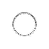 Marquise & round brilliant lab-grown diamond half eternity ring 0.77ct in 18K recycled white gold