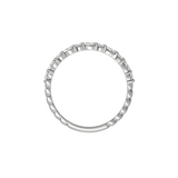Marquise lab-grown diamond half eternity ring 0.48ct in 18K recycled white gold