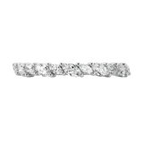 Marquise lab-grown diamond half eternity ring 0.48ct in 18K recycled white gold