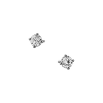 Round brilliant lab-grown diamond stud earrings, 1.00ct in 18K recycled white gold