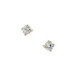 Round brilliant lab-grown diamond stud earrings, 1.00ct in 18K recycled yellow gold