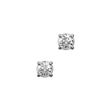 Round brilliant lab-grown diamond stud earrings, 1.00ct in 18K recycled white gold