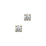 Round brilliant lab-grown diamond stud earrings, 1.00ct in 18K recycled yellow gold