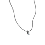 Round brilliant lab-grown diamond solitaire chain necklace, 0.50ct in 18K recycled white gold