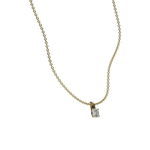 Round brilliant lab-grown diamond solitaire chain necklace, 1.00ct in 18K recycled yellow gold