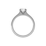 Round brilliant lab-grown diamond solitaire ring 1.00ct in 18K recycled white gold