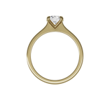 Round brilliant lab-grown diamond solitaire ring 1.00ct in 18K recycled yellow gold