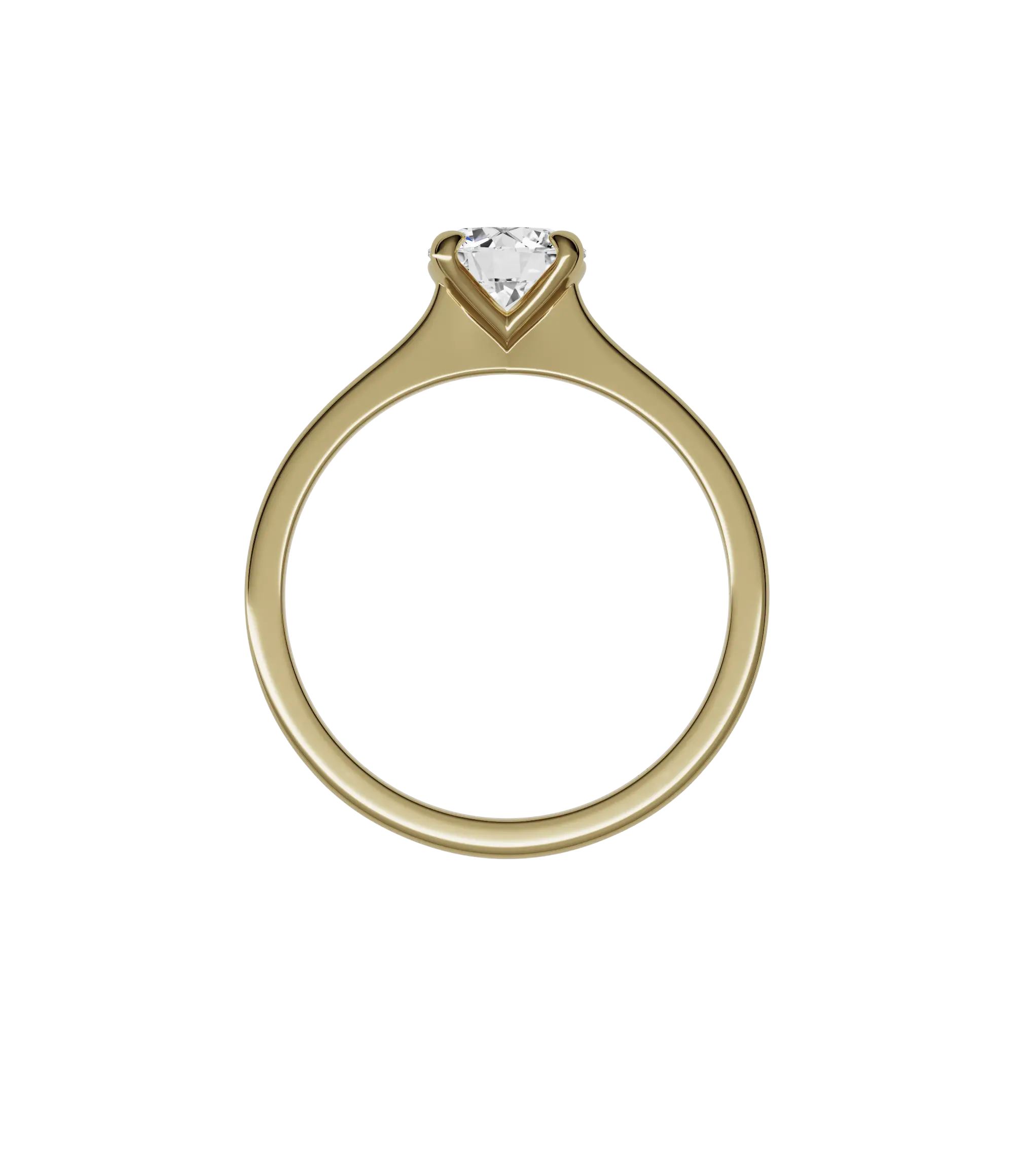 Round brilliant lab-grown diamond solitaire ring 1.00ct in 18K recycled yellow gold